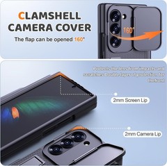 Samsung Galaxy Z Fold 6 Case with Kickstand Full Body Hard PC Stylish Shockproof