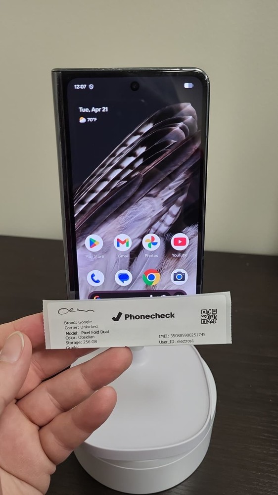 Google Pixel Fold 5G – 256 GB – Obsidian (Unlocked) B Grade – Dead Inner Screen
