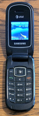 Samsung SGH-A107 – Silver and Black ( AT&T ) Cellular GSM Flip Phone