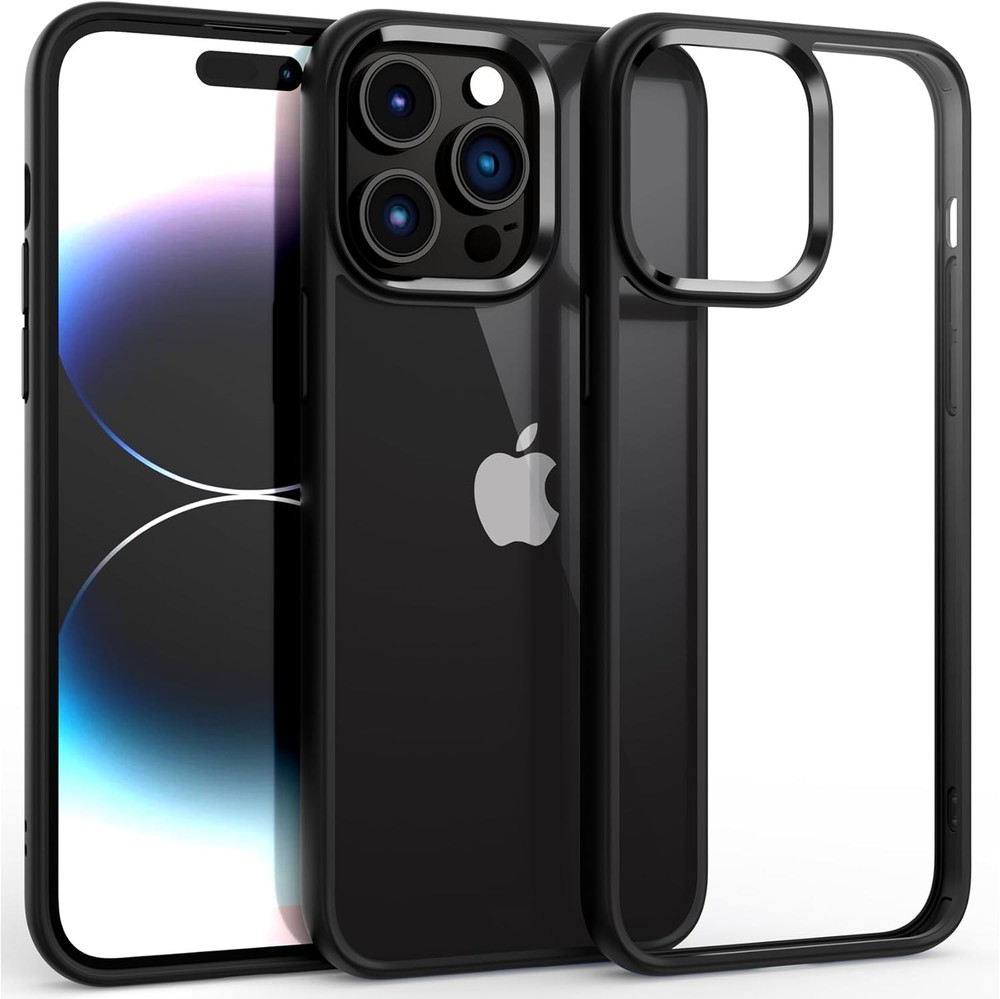 Shockproof Clear Case for iPhone 14 Pro Max, Hard Clear Back Four Corner Airbags