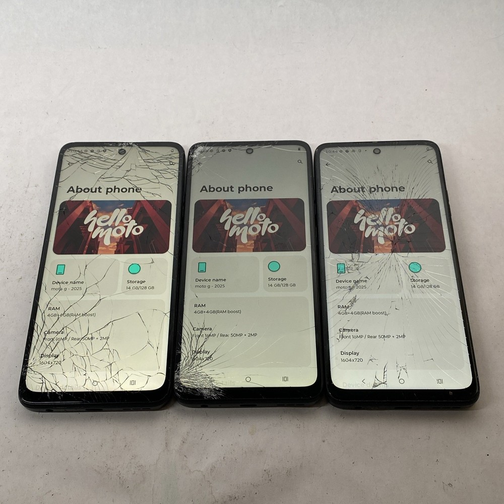 Lot of 3 Motorola Moto G 5G 2025 XT2513-1 Factory Unlocked 128GB 4GB READ