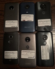 Lot of 6 Motorola G G5 + X4 E5 Play G7 Play X (Broken) Cracked Glass Fast Ship!!