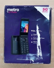 TCL T440W Flip 4 5G, 32GB, Gray, Flip Phone, (Metro), Open Box(New), No Card Sim