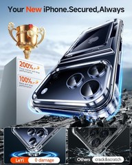 iPhone 17-Pro-Max Cases: Clear Wallet Card Holder Cover Women i Phone 17pro Prom