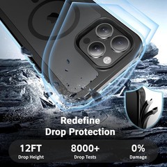 Magnetic for iPhone 16 Pro Max Case, Military Grade Drop Protection, Heavy Duty