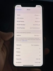 Apple iPhone X – 256GB – Sliver (Unlocked) A1865 (CDMA + GSM)