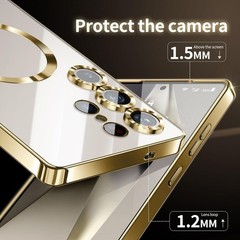 For Samsung Galaxy S25 Ultra 5G Case with Glossy Slim Thin Soft Shockproof Cover