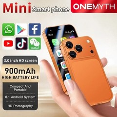 Unlocked Global 3G mini 3.0-inch touchscreen Smartphone Android 8.0 Phone Orange