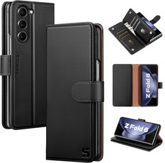 Samsung Galaxy Z Fold 6 Wallet Case with Card Holder, RFID Blocking PU Leather F