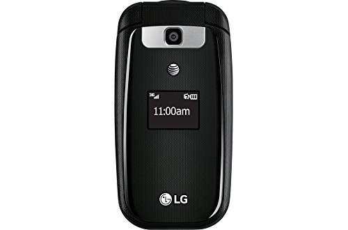 LG B470 AT&T Prepaid Basic 3g Flip Phone, Black – Carrier Locked to AT&T