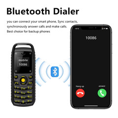 B25 Button Mini Mobile Phone 2 SIM Standby Bluetooth Dialing Surround Wear Black