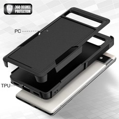 for Google Pixel 6a Case, PC+TPU Two-in-one Double-Layer Anti-Fall Mobile Phone