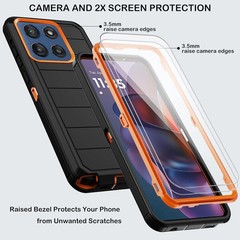 Motorola Moto G Stylus 2025 Case with Belt Clip Holster, Heavy Duty Protection