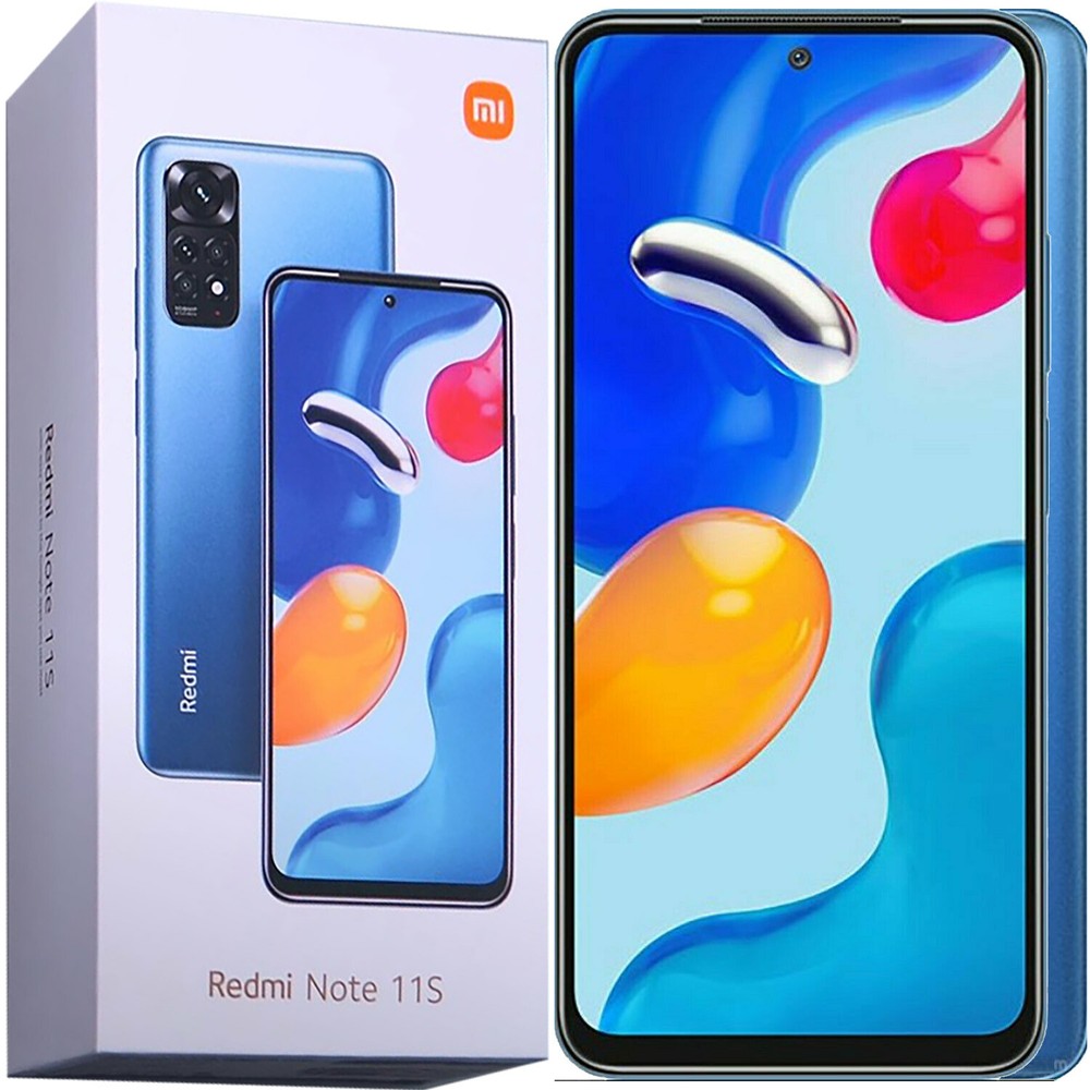 NEW Xiaomi Redmi Note 11S 4G/LTE Blue 128GB ROM + 6GB RAM Dual-SIM Unlocked GSM