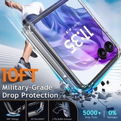 Crystal Clear Magnetic Case for Motorola Razr 2024/2025/2026, Slim & Lightweight