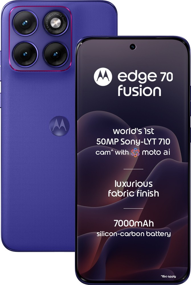 MOTOROLA Edge 70 Fusion (Blue , 12+512GB) Snapdragon® 7s Gen 4 SmartPhone.
