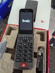 Alcatel Lively Jitterbug 2 Flip Phone Red For Seniors Tested and Works CLEAN