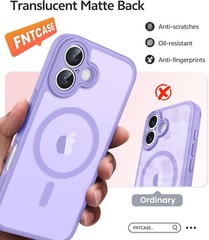 Light Purple iPhone 17 Case – Translucent Matte Design, Full Camera Protection
