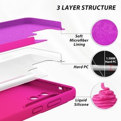 Silicone Case for Samsung Galaxy S26 Ultra 6.9 Inches 2026, Lightweight, Hot Pin