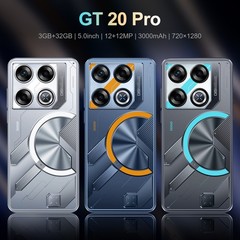 GT20 Pro Android Smartphone 5.0” Unlocked 3+32GB 3000mAh 12+12MP Dual SIM