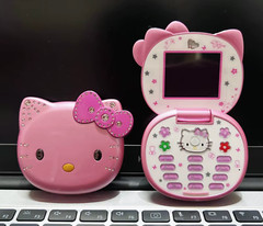 Hello Kitty Flip Phone 4G With Camera Kawaii 2025 – Sanrio Cartoon Kids Phone