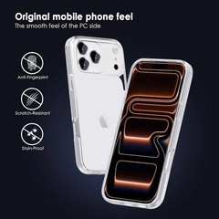 Clear Shockproof Phone Case Compatible with iPhone 17 Pro, Slim Bumper Cover