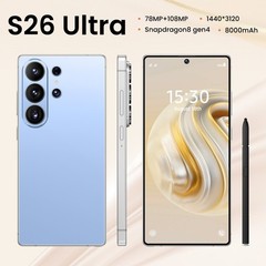 S26 Ultra 5G Smartphone 7.3″ Unlocked Android 15 8GB+256GB Cellphone Dual SIM