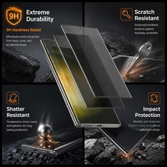 [2+2 PCS] Privacy Screen Protector & Camera Lens Protector for Samsung Galaxy S2