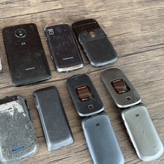 Lot of 12 Assorted Cell Phones Untested For Parts Repair Samsung LG Flip
