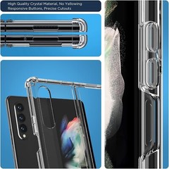 Samsung Galaxy Z Fold 3 Case Non-Yellowing Full Body Hard PC Stylish Shockproof