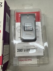 Jitterbug 4043Sj6GRY Flip Easy-to-Use 4G Prepaid Cell Phone Graphite