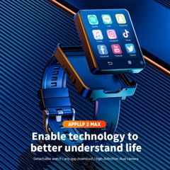 2.64″ Large Screen 4G Smart Watch Android 11 Dual Camera WIFI GPS 3GB + 32GB
