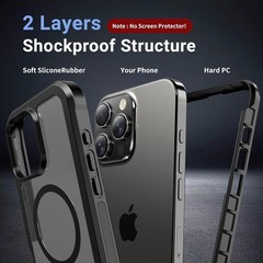 Magnetic for iPhone 16 Pro Max Case, Military Grade Drop Protection, Heavy Duty