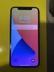 Apple iPhone X – 64GB – Silver (Unlocked) A1865 (CDMA + GSM)