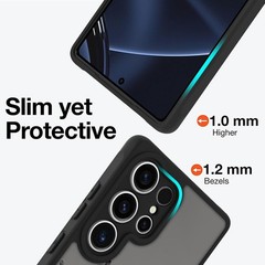 1. For Samsung Galaxy S25 Ultra Case Black Wild Flower Pattern Shockproof 76 2