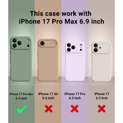 Magnetic Clear Case for iPhone 17 Pro Max with Privacy Screen Protector, Slim