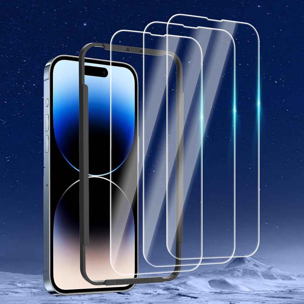 3PCS Screen Protector for iPhone 14 Pro Max 6.7 Inch Tempered Glass Scratch Bubb