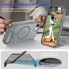 Case & Screen Protector for iPhone 16e & iPhone 17e with Lanyard Wrist Strap Gre