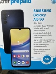 Samsung A15 5G, 6.” 64GB,for AT&T Prepaid New Acc Or Upgrade