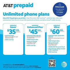 Motorola 5G Bluetooth Smartphone Blue Bar Style AT&T Prepaid Mobile Phone