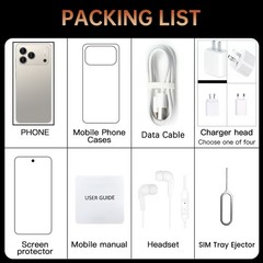 2026 Cell Phone 17 Pro Max 256GB 5G Android Unlocked Smartphone Cheap Phone