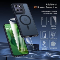 Motorola Moto G Power 2025/2026 Case, Magnetic Phone Case with Screen Protector