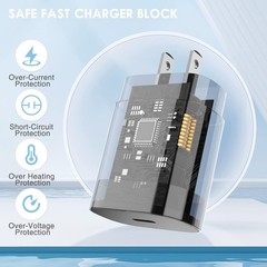 25W USB-C Charger Block 2 Pack for Samsung Galaxy S24 Ultra with 10FT Cable