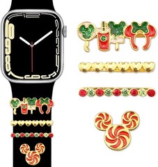 Watch Band Charms with Decorative Ring Loops for Apple Watch 38mm to 49mm SE/Ser