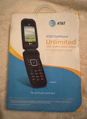 New Sealed AT&T LG B470 Prepaid Unlimited Talk and Text Flip Phone Black