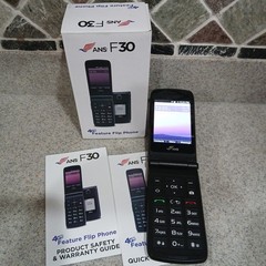 ANS F30 8GB (US Cellular) 4G Flip Phone Unlocked LTE/CDMA 8GB BLACK W BOX VNC