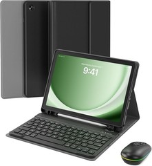Samsung Galaxy Tab A9+ 2023/A11+ 2025 11-inch Case with Keyboard and Mouse, Blac