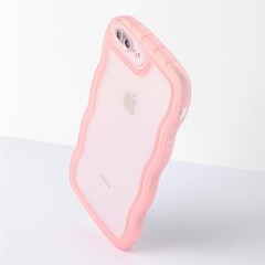 Cute Case Compatible with iPhone 7 Plus Case, Clear Pink Soft TPU Cover for Girl