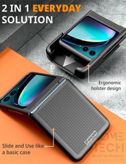 Designed for Motorola Razr+ (2023) Case with Belt Clip Holster – Black Dots