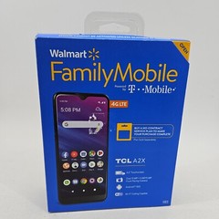 TCL Prepaid Walmart Family Mobile 6.22” HD+ A2X 32GB Android Black Smartphone